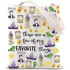 ENSIANTH Rapunzel Merch Fairy Tale Lover Gift Princess Tangled Fans Tote Bag Lost Princess Gift Tangled Castle Shoulder Bag