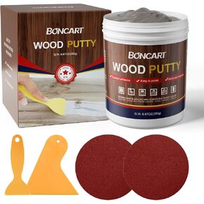 BONCART Wood Filler,Wood Putty,Wood Filler Paintable,Wood Repair Putty Stainable,9.87 Ounce White wood filler,Wood furniture repair kit,Quickly repair any broken and defective wooden furniture