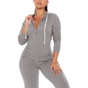 Mlgaril النساء 2 قطعة Sweatsuit الخريف وتتسابق jogger رياضية Sweatpants مجموعات عادية كم طويل زمم هوديي