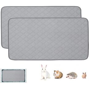 Petlex Guinea Pig Cage Liners 47"x24" 2 Pack, Washable Guinea Pig Pee Pads, Reusable Super Absorbent Waterproof Non Slip Guinea Pig Bedding for Small Animals Rabbit Hamster Ferrets Puppy