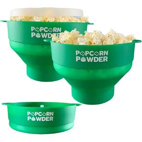 Popcorn Powder's Collapsible Microwave Popcorn Popper (Red)