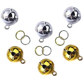 Drema 6Pcs small Bells,Pet Dogs and Cats Collar Bells,Pet Collar Accessories,1/2-Inch (3 gold + 3 silver)
