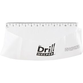 The Drill Helper- No mess drywall dust collection bag. 12 inch self adhesive bag to be used while drilling or cutting into drywall, brick, cement, metal, or stone.