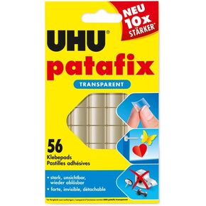 Uhu Patafix 48815 Double-Sided Adhesive Pads Transparent [Pack of 56]