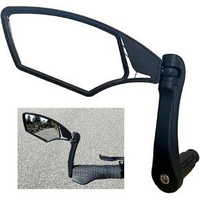 Hafny NEW Bar End Bike Mirror, HD Automotive Grade Glass Lens, Shatterproof, Adjustable Cycle Mirror, E-Bike Mirrors, HF-M900LB-FR04