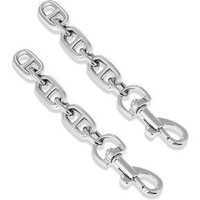 2 Pcs Purse Strap Extender 4.7 Inch Strap Extender for Crossbody Bag Short Silver Purse Replacement Metal Chain Strap Bag Accessories for Women Purse Handbags Shoulder Bag Decoration