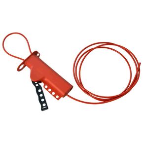 Brady All-Purpose Glass-Filled Nylon Cable Lockout, with 3/16" Diameter Nylon Sheathed Metal Cable, 8' Length - 50943