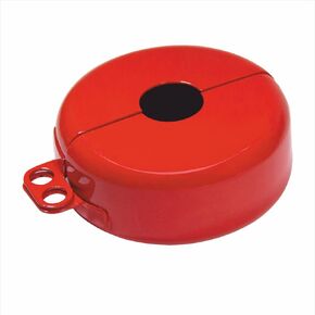 Zing Green Products Gate Valve Lockout, Steel, Fits Handle Sizes 1'' to 2.5'', Red