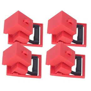 4Pcs Circuit Breaker Lockout Device Set Clamp On Single Pole Breaker Lock 480 600V Circuit Breaker Lockout Tagout