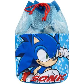 Sonic The Hedgehog Boys Swim Bag | Swimming Backpack For Kids | Boys Sonic Backpack | One Size | Blue