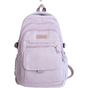 Cute Aesthetic Backpack Girls Backpack for School Large Capacity Bookbags College Backpack for Students Kids Teen Girls Laptop Bookbag Casual Travel Daypacks(White)