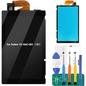 for Nintendo Switch V2 Screen Replacement for Switch LCD Display Replacement Kits for Switch LCD Digitizer Touch Screen Assembly Replacement HAC-001（-01） 2019
