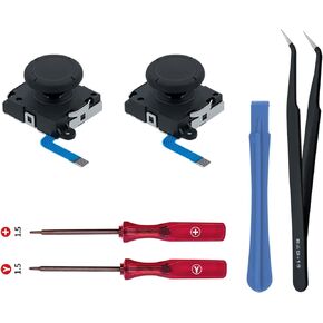 Wigearss Replacement 3D Analog Joystick and Repair Tool Kit for N Switch/Switch OLED Joy-Con/Switch Lite - Black