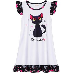 COTRIO Nightgown for Girls Unicorn Night Dress Toddler Kids Nightshirt Nightie Sleepwear Pajamas Sleep Clothes