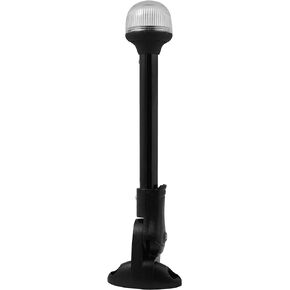 Attwood 1263351 Corporation 5358-12-7 12" Black Plastic Pole Fold Down White All-Round Light