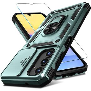 Janmitta for Samsung Galaxy A17 Case Built in Slide Camera Cover,Black in Saudi Arabia