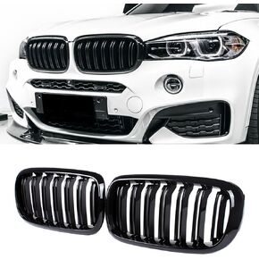 MAXDOM Real Carbon Fiber Replacement Front Upper Grill Fit for BMW (2014-2018) X5 F15 (2015-2019) X6 F16 X5M F85 X6M F86