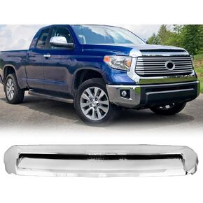 Collect Light Front Upper Hood Bulge Molding Grille Trim For Toyota Tundra 2014-2021 Front Upper Grille Hood Scoop (Chrome)