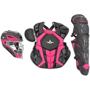 All-Star Axis Pro S7 Intermediate Hot Pink/Graphite Catcher's Kit