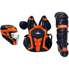 All-Star Axis Pro S7 Youth Catcher's Kit Navy/Orange