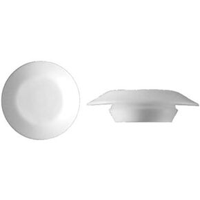 AMZ Clips and Fasteners 50 1/2" White Plastic Flush Type Hole Plugs 7/8" Head
