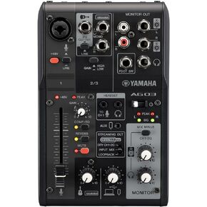 Yamaha AG03MK2 White 6-Channel Live Streaming Loopback Mixer/USB Interface with Steinberg Software Suite