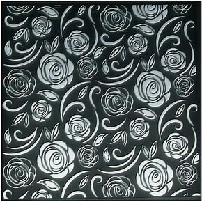 PUPUZAO Plastic Embossing Folder (6'' x 6'' | Roses Pattern) Paper Crafts Plastic Textured Impressions for Card Making Scrapbooking