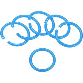 PATIKIL 1.6" OD 1.3" ID Loose Leaf Rings, 25 Pack Binder Ring Plastic O Rings for Book DIY Scrapbook Notebook, Blue
