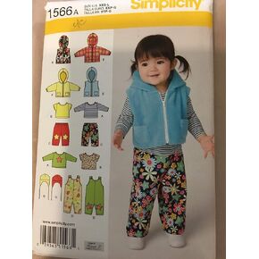 Simplicity 1566 Baby Winter Clothes Sewing Patterns by Karen Z, Sizes XXS-L