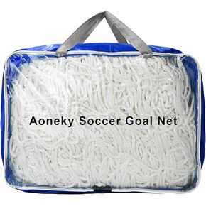 Aoneky 5mm Professional Competition Heavy Duty Soccer Goal Net - 19 lbs per Netting - 24 x 8 Ft - Replacement Full Size Football Post Net - NOT Include Posts