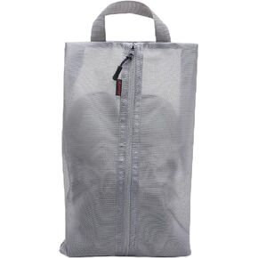 Msentuo Shoe Bags for Travel women and men, Waterproof Shoe Bag with Zipper and Handle, Dustproof Shoe Storage Pouch (Grey, 2Pack)