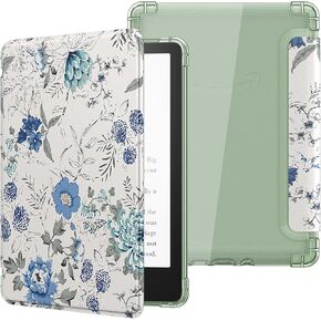 MoKo Case for Universal 6 Inches E-Book Reader and Tablets 2022, Ultra Clear Soft Flexible Transparent TPU Back Cover Light Shell with Auto Wake/Sleep, Agave Green in Saudi Arabia
