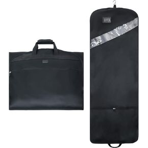 GUHAMN 66" Garment Bag for Extra Long Dress, Tri-fold Dress Garment Bag Hanging Bag for Men Women Business Trips Storage for Wedding Dress Suit Coats Jackets Shirts