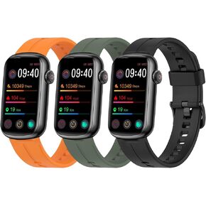 Sport Watch Band Compatible for MorePro HM08 Fitness Tracker Replacement Soft Silicone Wristband Sport Strap for MorePro HM08 Fitness Tracker Bands for Men Women