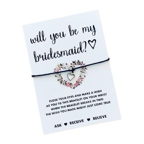 Bridesmaid wish bracelet | Bridesmaid proposal gift | Bridesmaid gift | Will you be my bridesmaid bracelet?