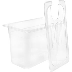 Hemoton 6L Sous Vide حاوية مع غطاء حاوية تخزين المواد الغذائية كم صندوق طباخ بطيء حقيبة للتخزين للمطبخ المنزلي شفاف