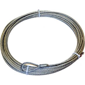 WARN 61950 Winch Accessory: Galvanized Aircraft Steel Cable Wire Rope, 7/16" Diameter x 90' Length, 16,500 lb Capacity