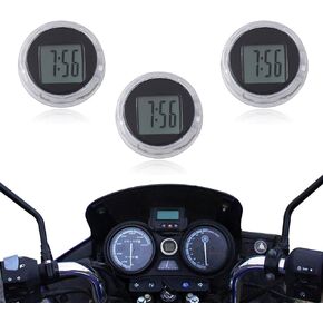 fasebeek 3 PCS Car Mini Clock, 1.08" x 0.39" ABS Portable Self-Adhesive Waterproof Twelve-Hour Clock, Decorative Modification Accessories, Suitable for Most Cars, Motorcycles and Bicycles (White)