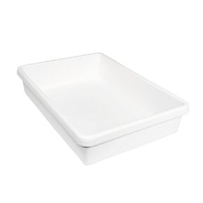 TrippNT 50424 White Polystyrene Plastic Drawer Organizer, 1 Pocket: 14" Width x 3" Height x 10" Depth