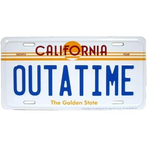 Back to The Future | Outatime | | Delorean Metal Embossed License Plate