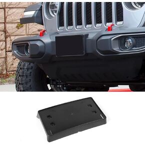 Jimen Compatible with 2018-2023 Jeep Wrangler JL JLU & Gladiator JT, Front License Plate Holder Frame Mount Bracket