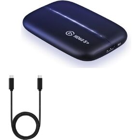 BoxWave Cable Compatible with Elgato HD60 S+ - AllCharge 3-in-1 Cable for Elgato HD60 S+ - Jet Black
