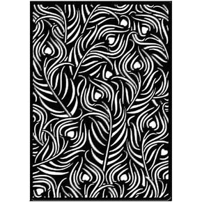 A6 Size Plastic Embossing Folder (4-1/8''x 5-13/16'' | Big Feathers Pattern) Paper Crafts Plastic Textured Impressions for Card Making Scrapbooking