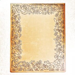DDOUJOY Flowers Leaves Frame Background Plastic Embossing Folders for Card Making Scrapbooking and Other Paper Crafts 3010905