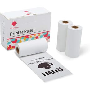 Memoqueen Adhesive Transparent Thermal Labels, Black on Clear Sticker Paper, Compatible for Phomemo T02/M02/M02 Pro/M02S/M03/M04S Pocket Bluetooth Thermal Printer, 50mm x 3.5m, 3 Rolls