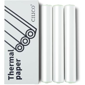 CILICO A4 Thermal Paper 3 Rolls for MT810 printer(210mm/8.27"width/7m long,Φ1.18"),Quick-dry thicker brighter and the font is clearer to make the printing quality better,1 roll-24 Sheets