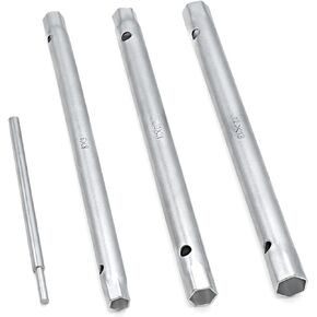 4Pcs Tubular Socket Wrench Dual-Ended Socket Spark Plug Spanner Set Shower Valve Socket Wrench 8/9/10/11/12/13mm