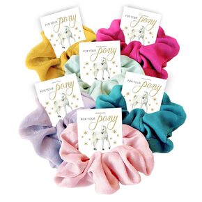 Horse Party Favors, Hair Scrunchie, For Your Pony, Horseback Birthday Guest Gifts, Equestrian Baby Shower, Country Western Cowgirl Bachelorette - 6 Pack