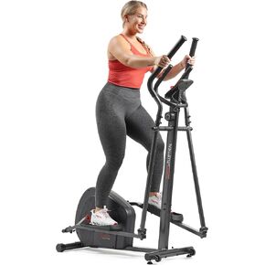 Sunny Health & Fitness Magnetic Elliptical Machine with LCD Performance Monitor, Pulse Sensor, Floor Stabilizers, Low-Impact, Full Body Workout and Optional Bluetooth with Exclusive SunnyFit App in Kuwait