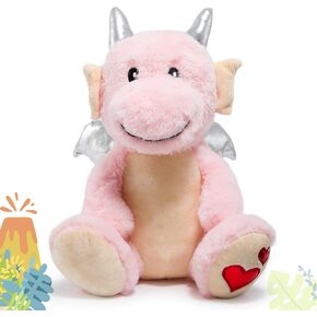 Emoin Dinosaur Plush Toy Cute Dinosaur Stuffed Animal Cool Blue Dinosaur Plushie with Wings Cartoon Flying Dinosaur Pillow Doll Gifts for Baby Kids Boys Girls